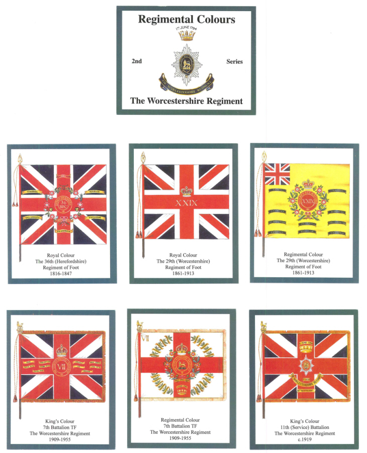 The Worcestershire Regiment 2nd Series- 'Regimental Colours' Trade Card Set by David Hunter